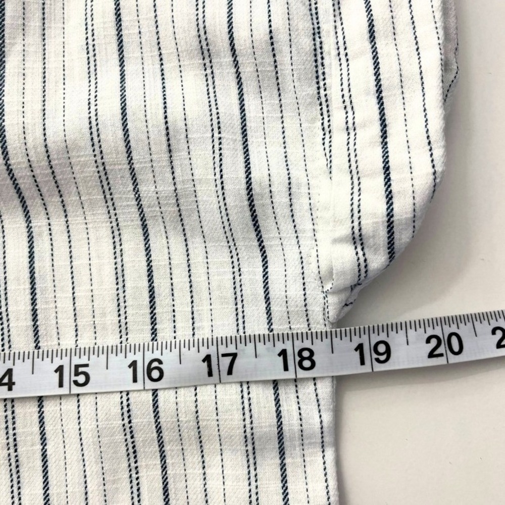 Ann Taylor Factory XS Blue White Striped Shirt Dress Cotton Button Front Casual‎ - Picture 9 of 9